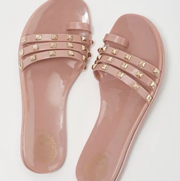 Vince Camuto Shoes - Vince Camuto Nude Jelly  Studded Sandals Elishenta rockstud